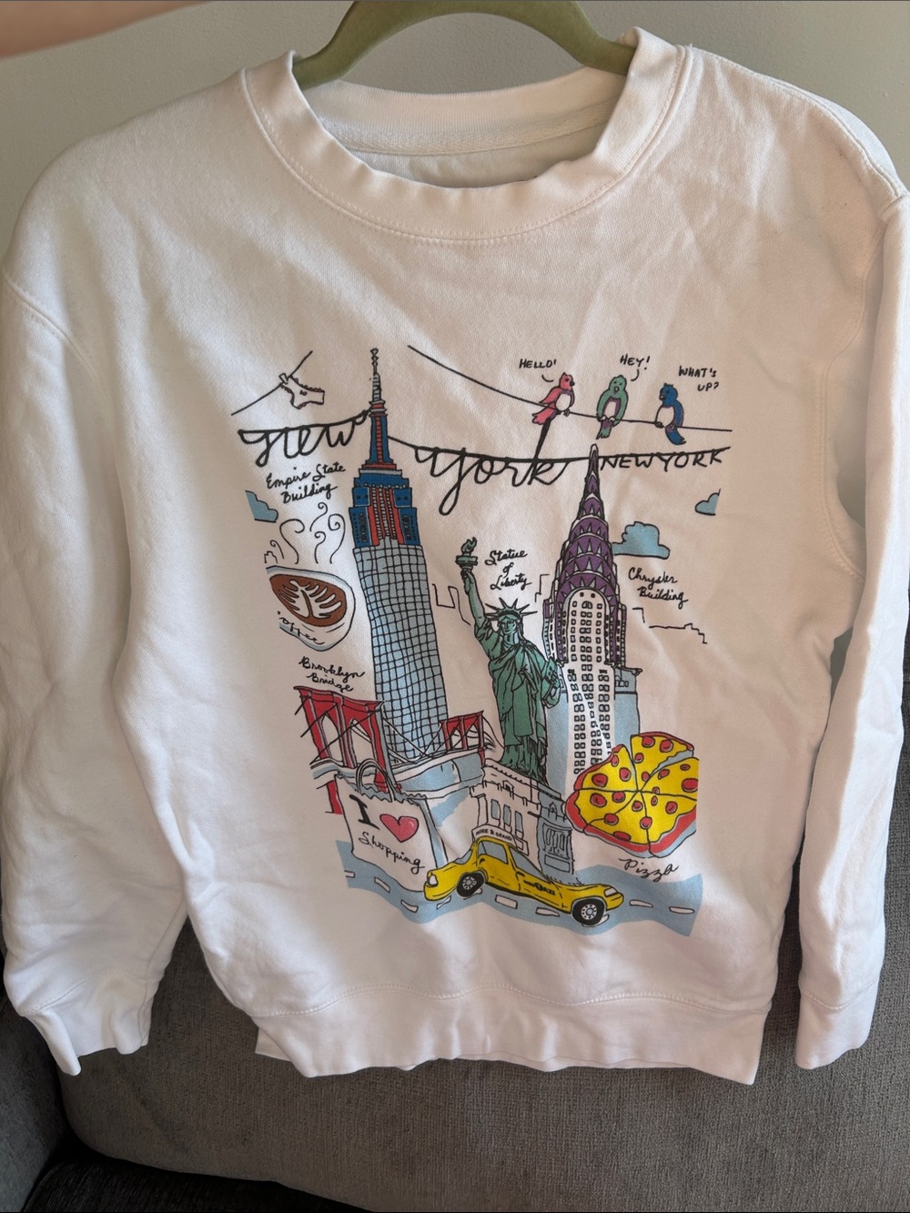 White New York Graphic Sweatshirt